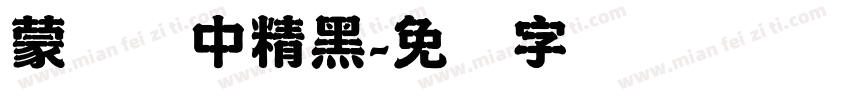 蒙纳简中精黑字体转换
