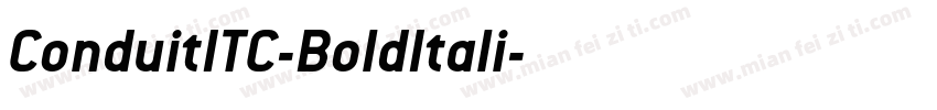 ConduitITC-BoldItali字体转换