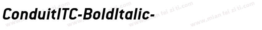 ConduitITC-BoldItalic字体转换