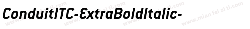 ConduitITC-ExtraBoldItalic字体转换