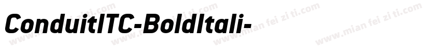 ConduitITC-BoldItali字体转换