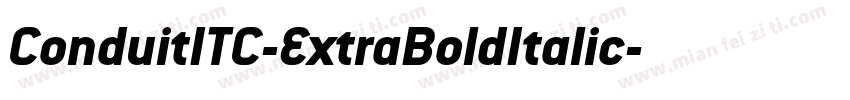 ConduitITC-ExtraBoldItalic字体转换