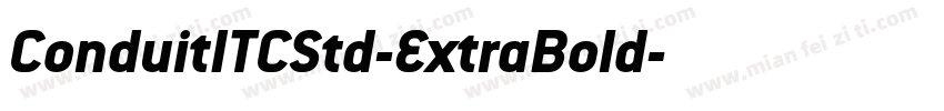 ConduitITCStd-ExtraBold字体转换
