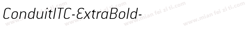 ConduitITC-ExtraBold字体转换