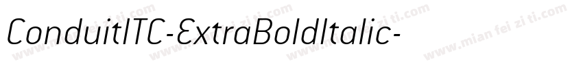 ConduitITC-ExtraBoldItalic字体转换