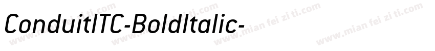 ConduitITC-BoldItalic字体转换