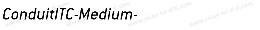 ConduitITC-Medium字体转换