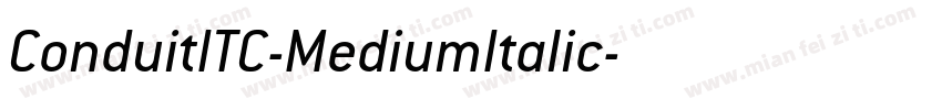 ConduitITC-MediumItalic字体转换