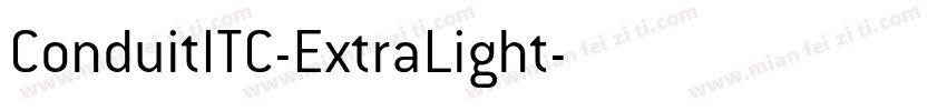 ConduitITC-ExtraLight字体转换