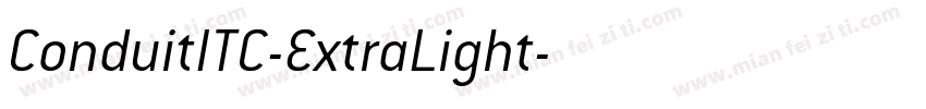 ConduitITC-ExtraLight字体转换