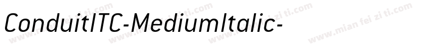 ConduitITC-MediumItalic字体转换