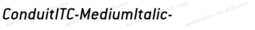 ConduitITC-MediumItalic字体转换