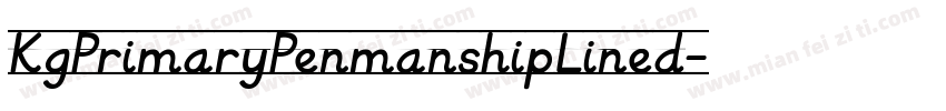 KgPrimaryPenmanshipLined字体转换