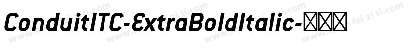 ConduitITC-ExtraBoldItalic字体转换