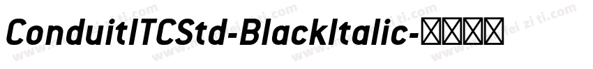 ConduitITCStd-BlackItalic字体转换