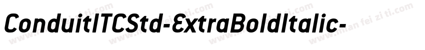 ConduitITCStd-ExtraBoldItalic字体转换