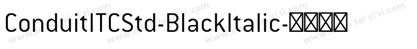 ConduitITCStd-BlackItalic字体转换