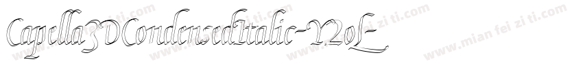 Capella3DCondensedItalic-Y2oL字体转换