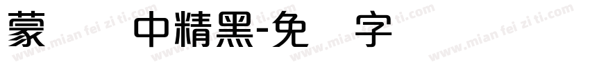 蒙纳简中精黑字体转换