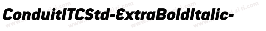 ConduitITCStd-ExtraBoldItalic字体转换