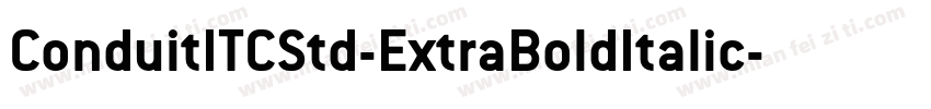 ConduitITCStd-ExtraBoldItalic字体转换