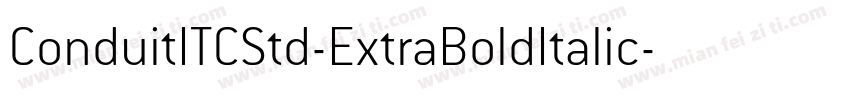 ConduitITCStd-ExtraBoldItalic字体转换