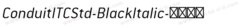 ConduitITCStd-BlackItalic字体转换