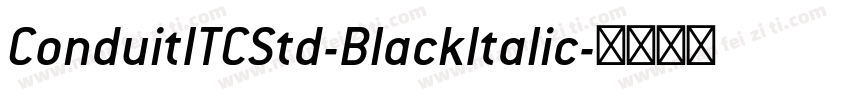 ConduitITCStd-BlackItalic字体转换