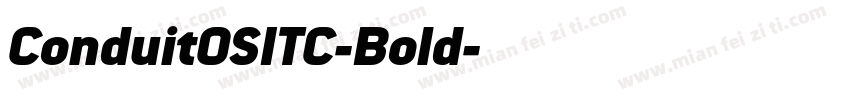 ConduitOSITC-Bold字体转换