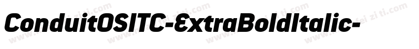 ConduitOSITC-ExtraBoldItalic字体转换