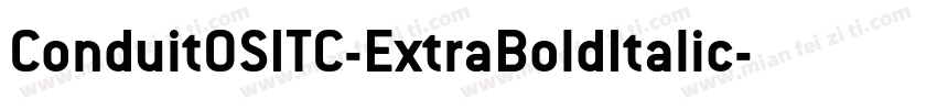 ConduitOSITC-ExtraBoldItalic字体转换