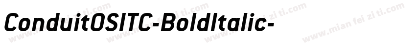 ConduitOSITC-BoldItalic字体转换