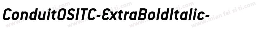ConduitOSITC-ExtraBoldItalic字体转换