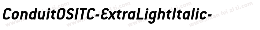 ConduitOSITC-ExtraLightItalic字体转换