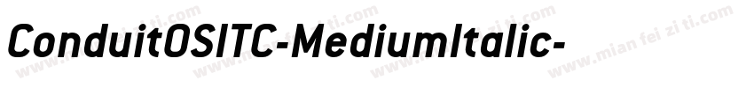 ConduitOSITC-MediumItalic字体转换