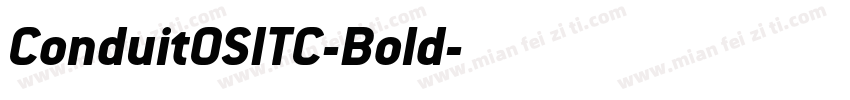 ConduitOSITC-Bold字体转换