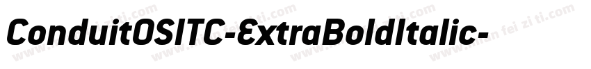 ConduitOSITC-ExtraBoldItalic字体转换