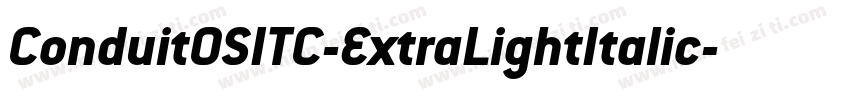 ConduitOSITC-ExtraLightItalic字体转换