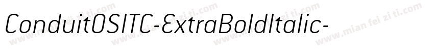 ConduitOSITC-ExtraBoldItalic字体转换