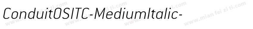 ConduitOSITC-MediumItalic字体转换