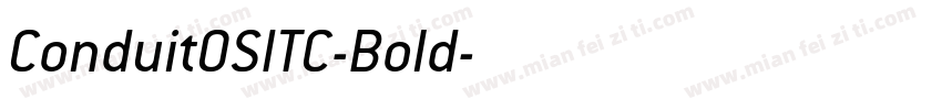 ConduitOSITC-Bold字体转换