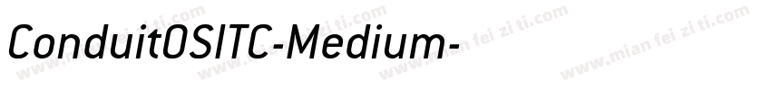 ConduitOSITC-Medium字体转换