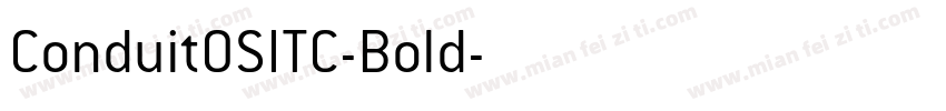 ConduitOSITC-Bold字体转换
