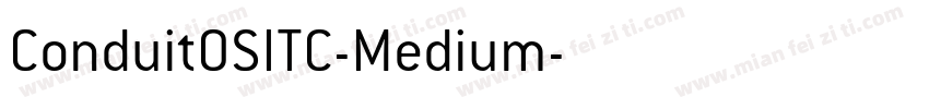 ConduitOSITC-Medium字体转换