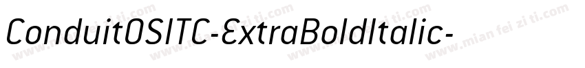 ConduitOSITC-ExtraBoldItalic字体转换