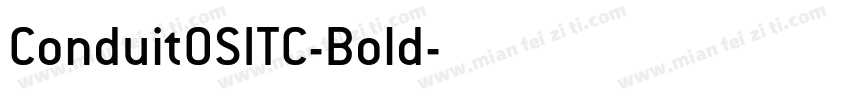 ConduitOSITC-Bold字体转换