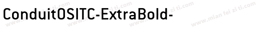 ConduitOSITC-ExtraBold字体转换