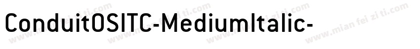 ConduitOSITC-MediumItalic字体转换