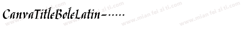 CanvaTitleBoleLatin字体转换