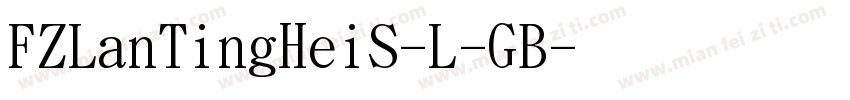 FZLanTingHeiS-L-GB字体转换